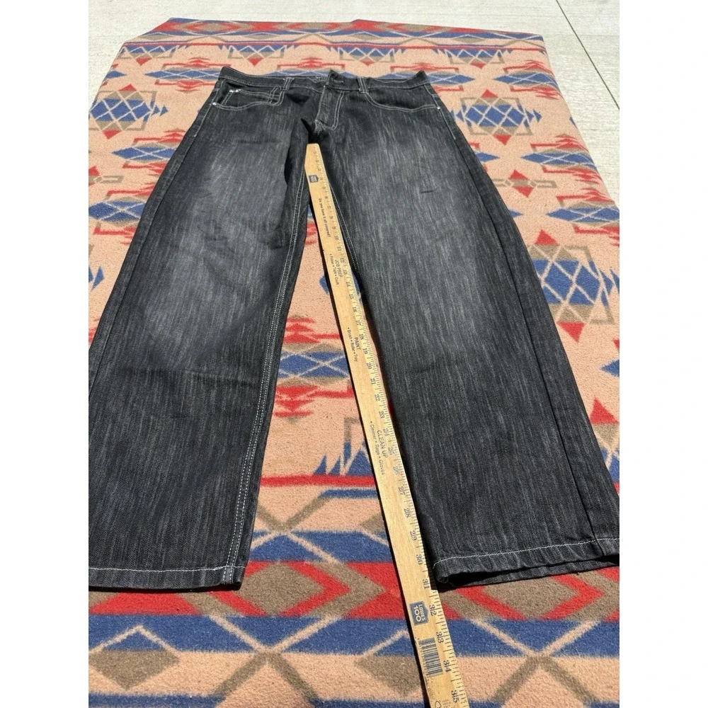 Y2K‎ Southpole 4180 Jeans Mens 38x31* Black Baggy Wide Hip Hop Skater Punk